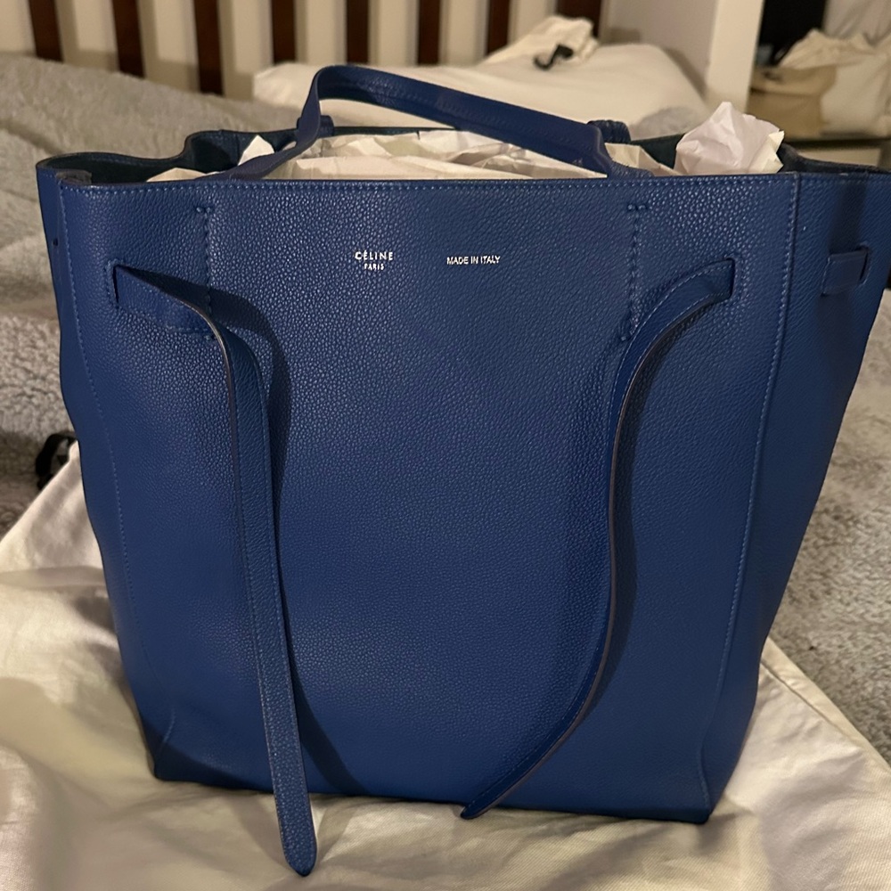 CELINE Soft Grained Calf Small Phantom Cabas Tote
